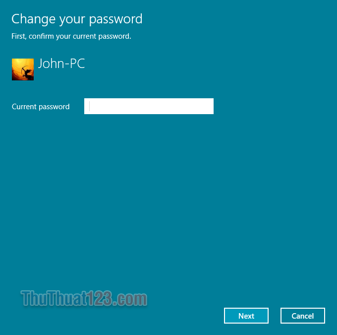 Cách thay đổi mật khẩu Password người dùng trong Windows 10