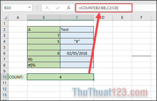 Hàm COUNT trong Excel - Cách sử dụng hàm COUNT và ví dụ cụ thể