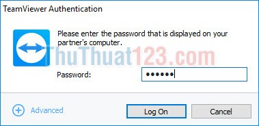 Điền mật khẩu để kết nối