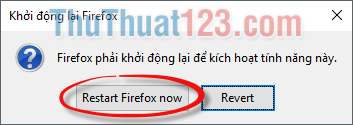 Restart Firefox now