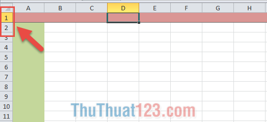 Cố định dòng đầu tiên trong Excel