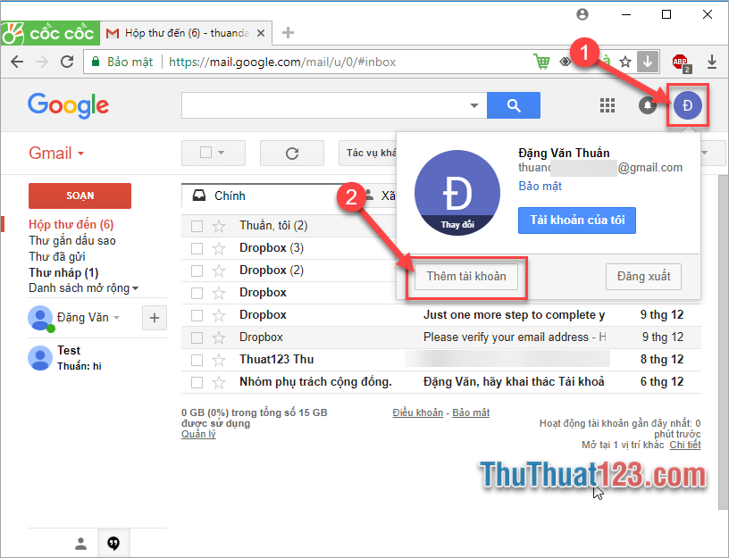 Cách đăng nhập nhiều tài khoản Gmail cùng lúc