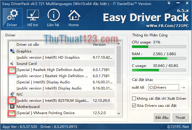 Easy DriverPack cho Windows 10, 8, 7