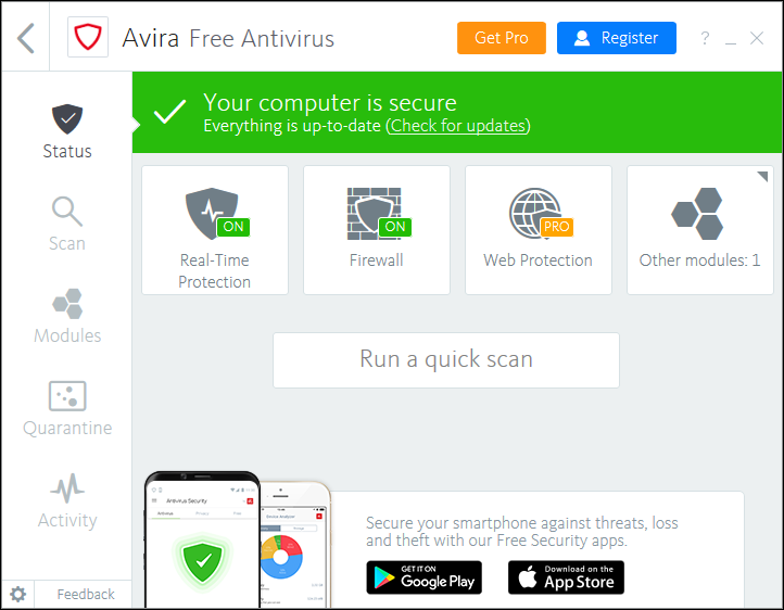 Phần mềm Avira Free Antivirus