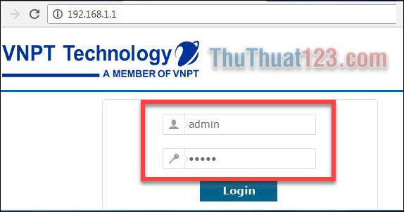 Tài khoản mặc định truy cập Modem (192.168.1.1) của VNPT, Viettel, FPT