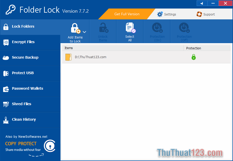 Phần mềm Folder Lock