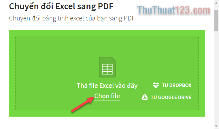 Cách chuyển file Excel sang PDF