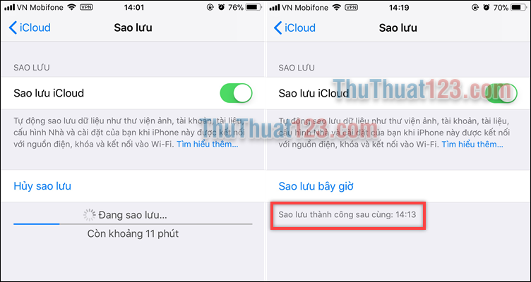 Cách sao lưu và backup danh bạ trên iPhone bằng iCloud 5