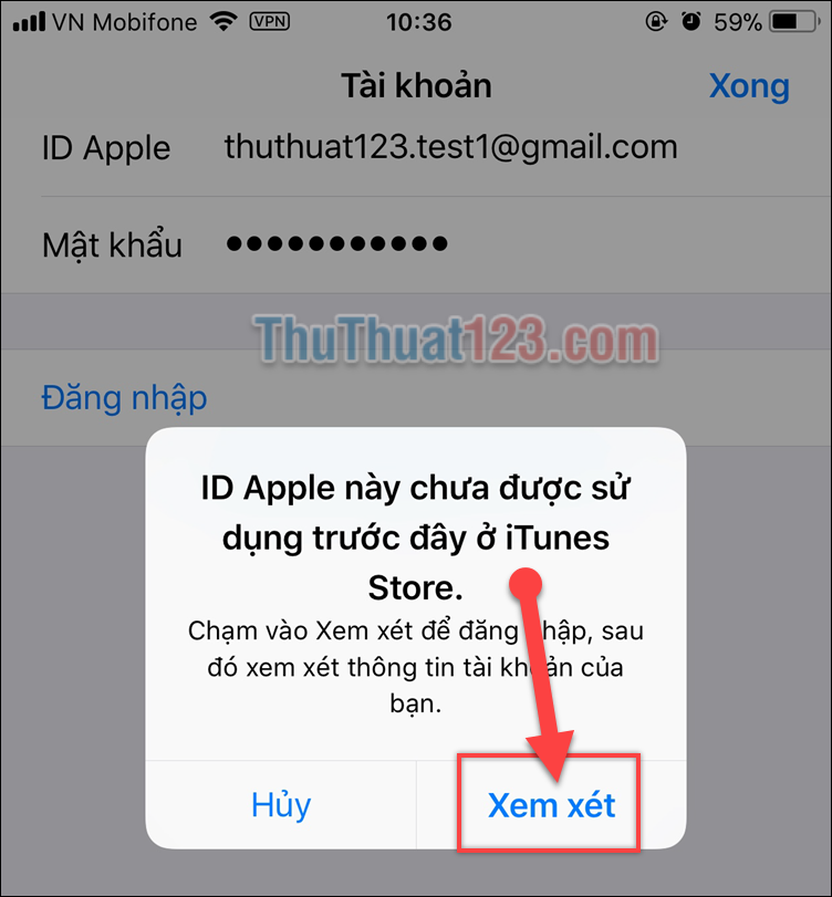 Hướng dẫn tạo ID Apple, tạo tài khoản Apple trên iPhone 9