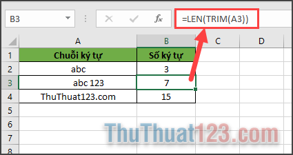 Hàm LEN trong Excel - Cách sử dụng hàm LEN và ví dụ cụ thể