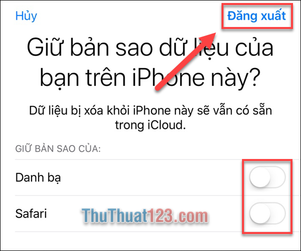 Cách đăng xuất tài khoản Apple ID trên iPhone 3