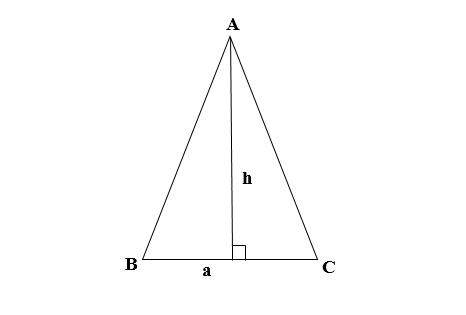 công thức tính diện tích tam giác cân