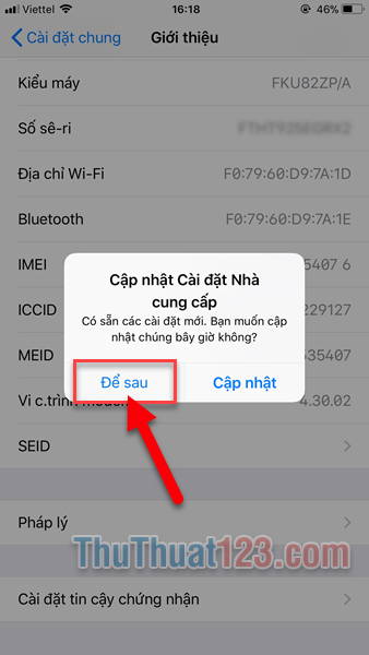 Cách khắc phục lỗi không nhắn được quá 70 ký tự trên iPhone dùng sim Viettel 5