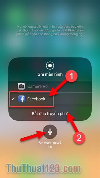 Cách Live Stream phát trực tiếp màn hình điện thoại iPhone lên Facebook không cần sử dụng ứng dụng 3