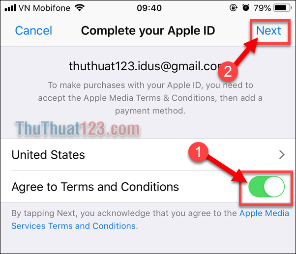 Hướng dẫn đăng kí tài khoản ID Apple US Mỹ không cần xác minh thanh toán 11