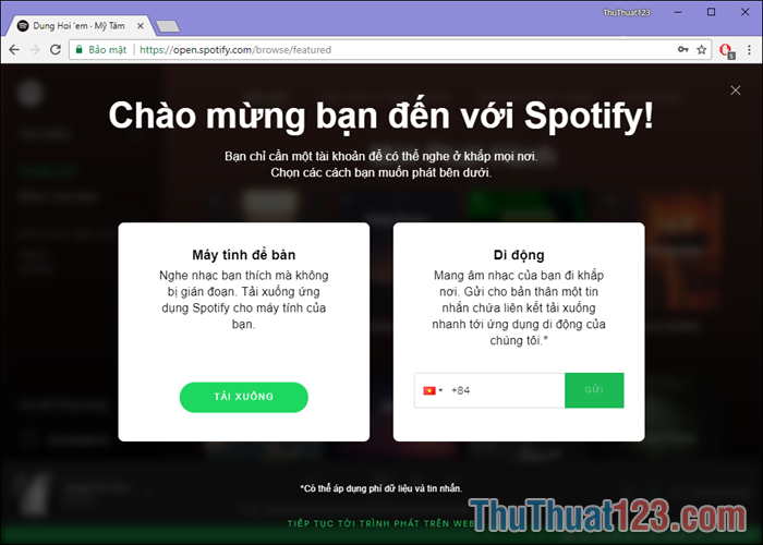 2 đăbg ký tài khoản Spotify miễn phí