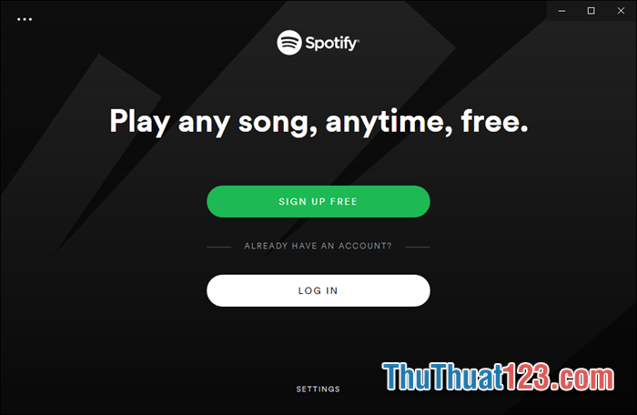 5 đăng nhập tài khoản Spotify trên máy tính