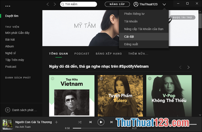9 nghe nhạc trên ứng dụng Spotify PC