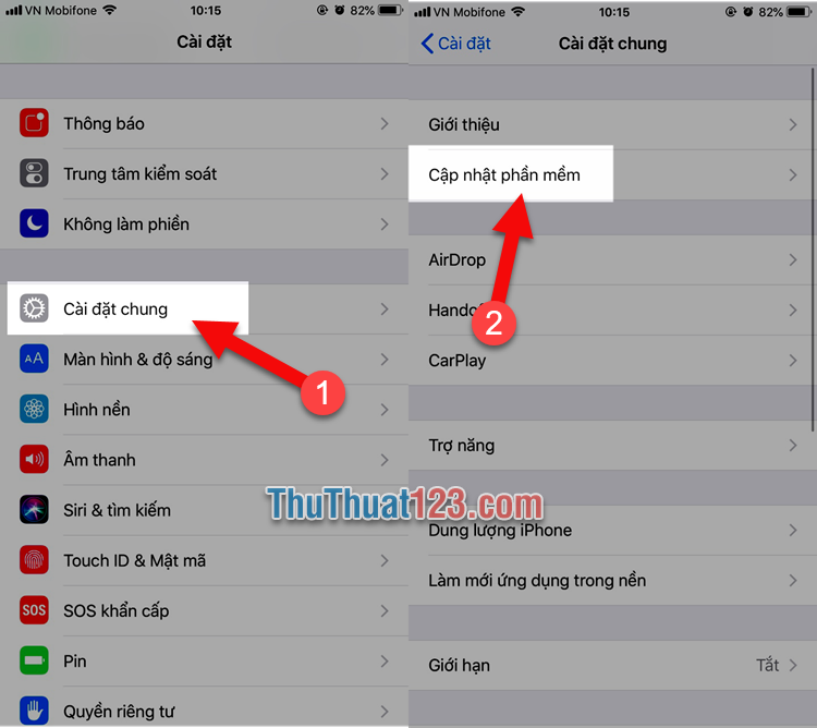 Hướng dẫn nâng cấp ios trên iPhone iPad