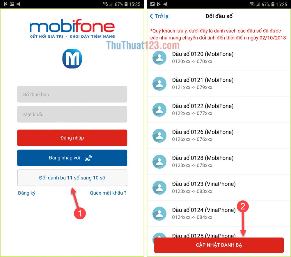 6 Cách chuyển đổi danh bạ sim 11 số sang 10 số bằng phần mềm My Mobifone